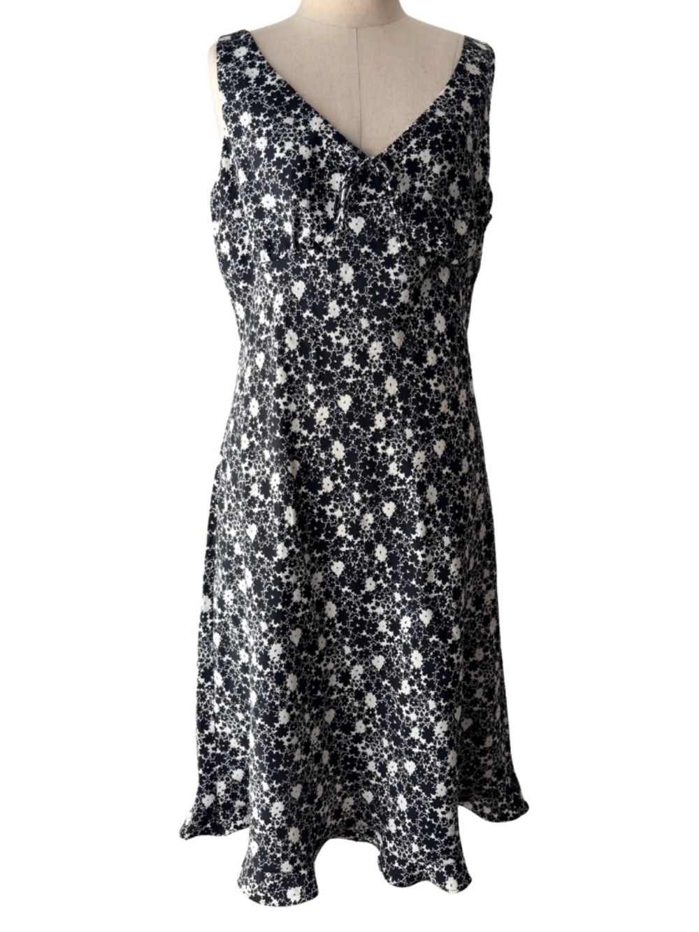 Vintage Express Womens Dark Floral Babydoll Dress 9/10 Coquette Fairy Grunge Y2K